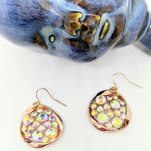 VINTAGE Rose Gold Sparkly Earrings-Host Pick